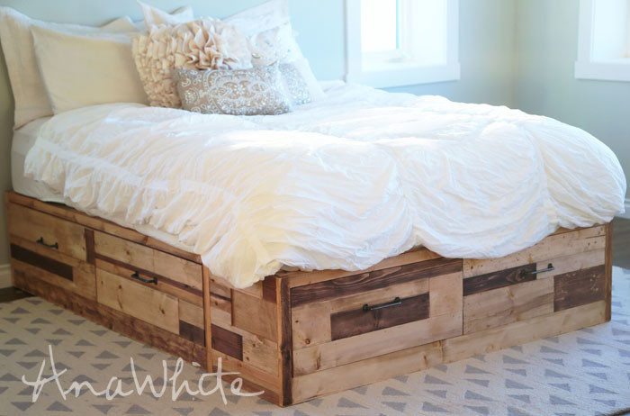 Best ideas about DIY Bed With Drawers
. Save or Pin Brandy Scrap Wood Storage Bed with Drawers KING Now.