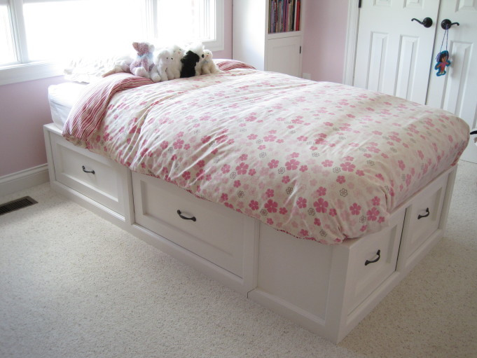Best ideas about DIY Bed With Drawers
. Save or Pin Pretty in Pink Pottery Barn knock off bed The Reveal Now.