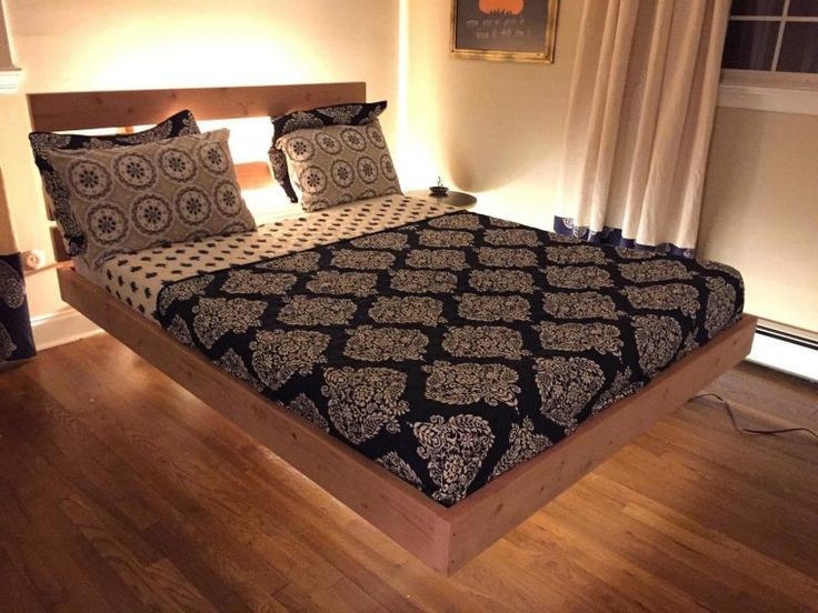 Best ideas about DIY Bedding Ideas
. Save or Pin Oak Wood King Size Floating Platform Bed With Headboard Now.