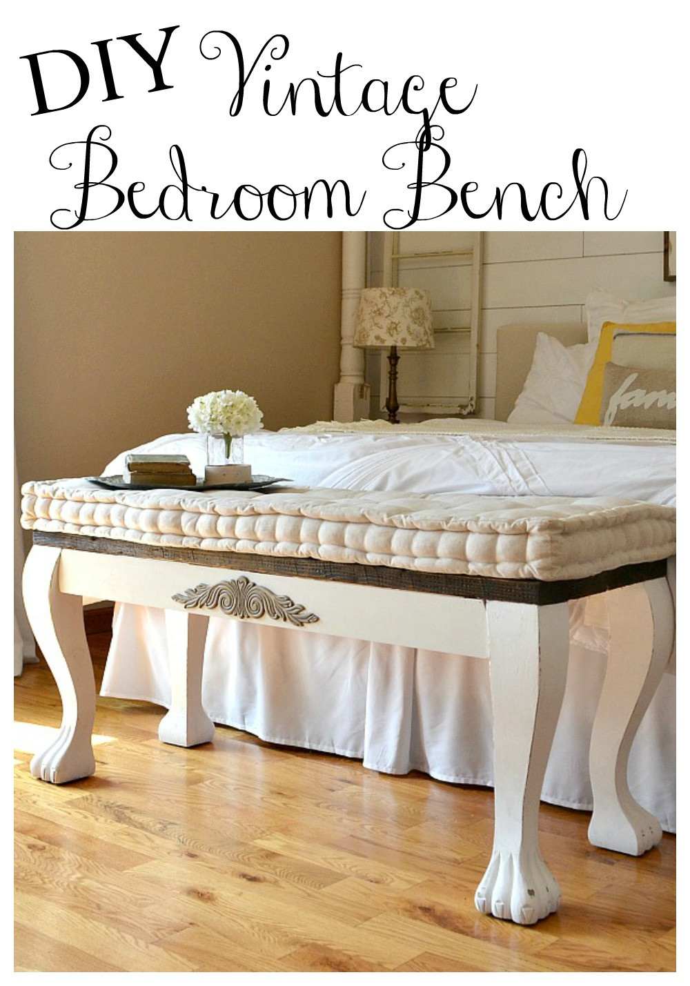Best ideas about DIY Bedroom Bench
. Save or Pin DIY Clawfoot Bench Little Vintage Nest Now.