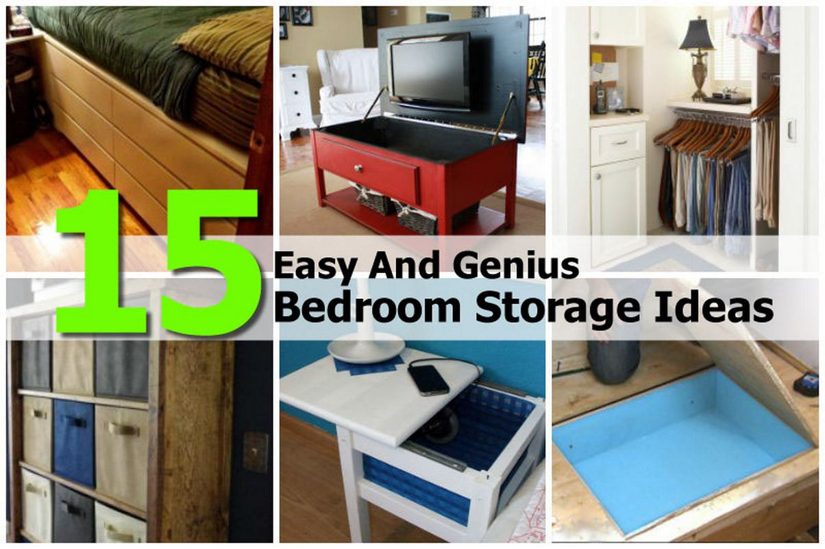 Best ideas about DIY Bedroom Storage Ideas
. Save or Pin 15 Easy And Genius Bedroom Storage Ideas Now.