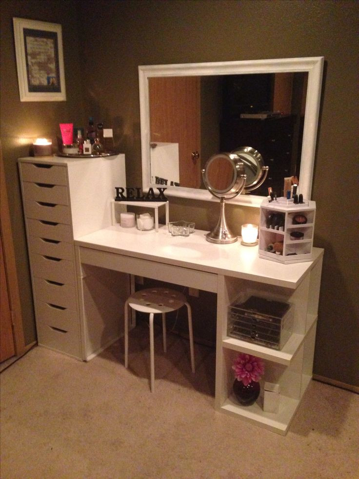 Best ideas about DIY Bedroom Vanity Ideas
. Save or Pin Makeup organization and storage Desk and dresser unit Now.