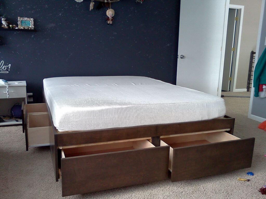 Best ideas about DIY Beds With Storage
. Save or Pin How To Build A DIY Bed With Loads Storage Now.
