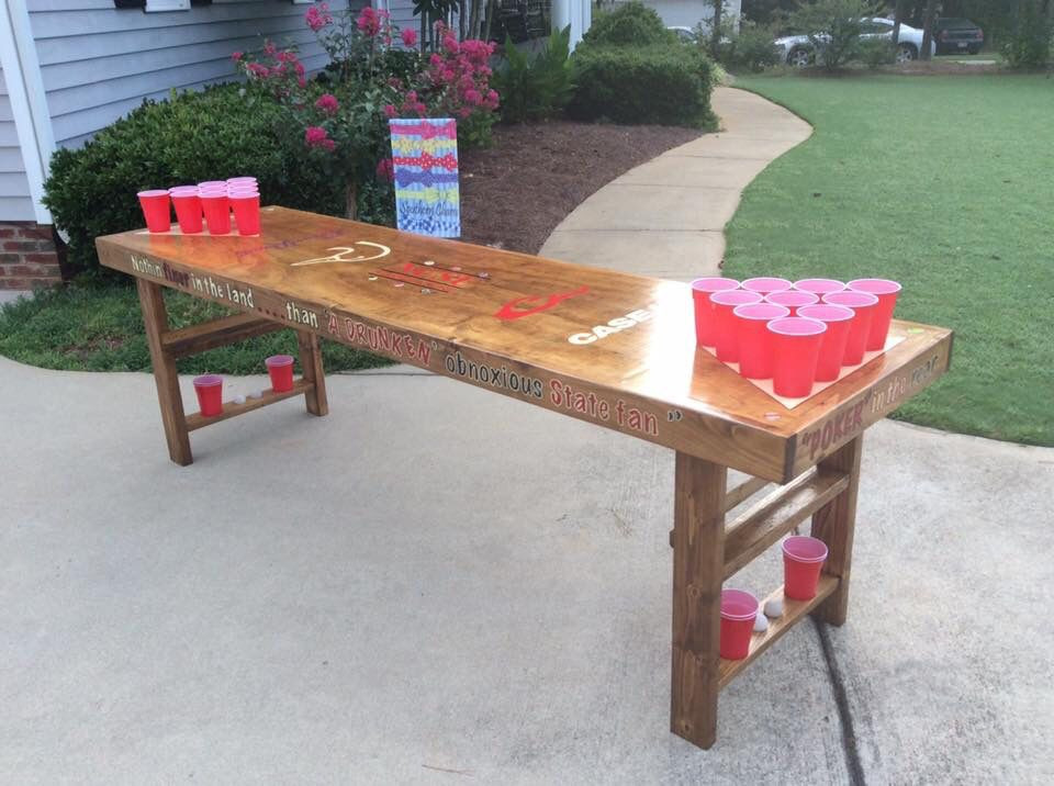 Best ideas about DIY Beer Pong Table
. Save or Pin Beer pong table Most was recycled pallets but the plywood Now.