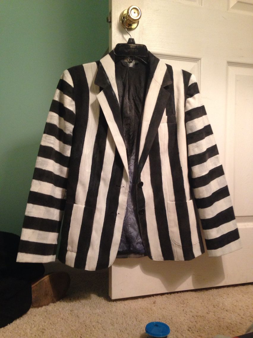 Best ideas about DIY Beetlejuice Costume
. Save or Pin DIY beetlejuice jacket I did for this years Halloween Now.