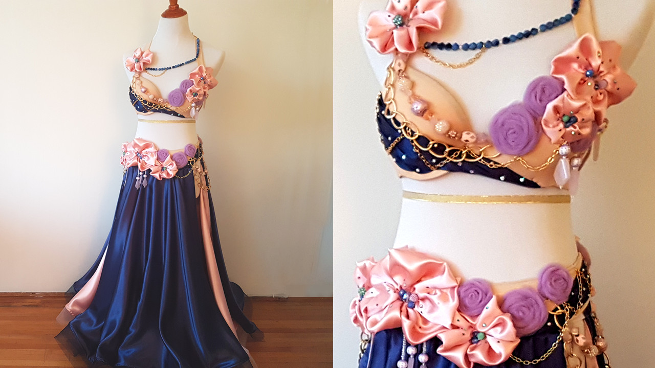 Best ideas about DIY Belly Dance Costumes
. Save or Pin Time Lapse 40 hrs of work in 3 mins Pink & Navy Floral Now.
