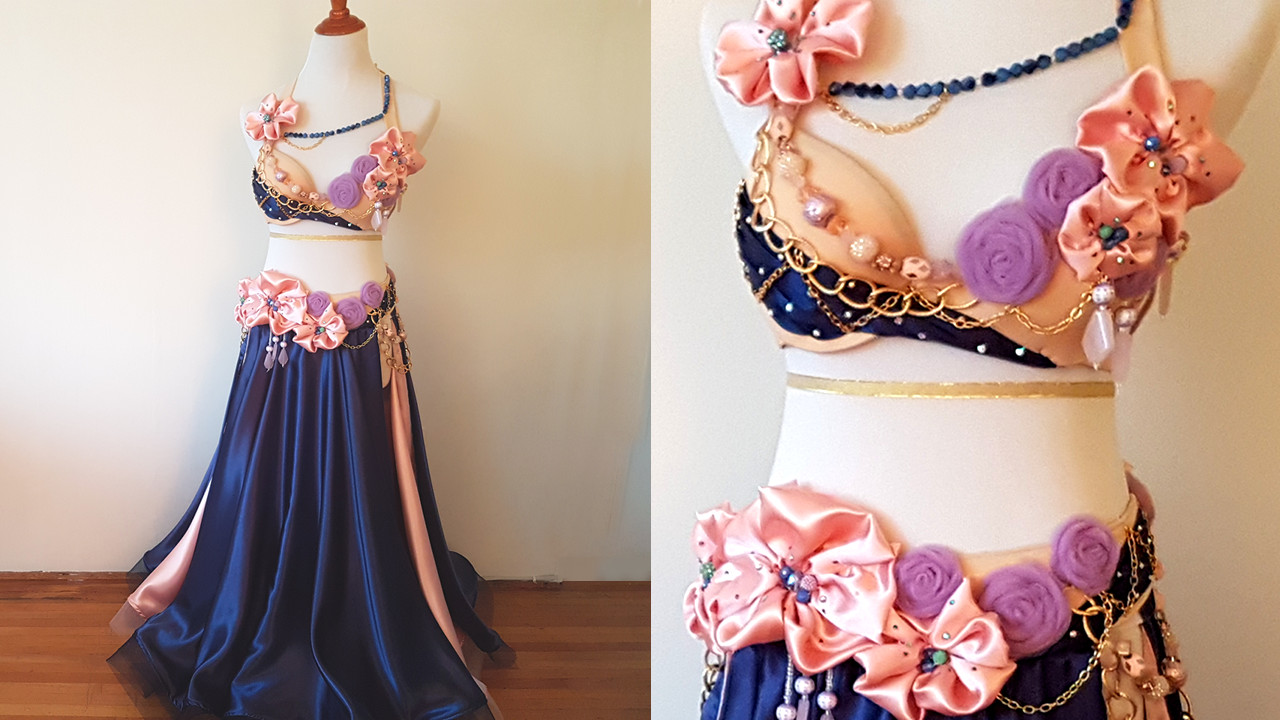 Best ideas about DIY Belly Dancing Costume
. Save or Pin Time Lapse 40 hrs of work in 3 mins Pink & Navy Floral Now.