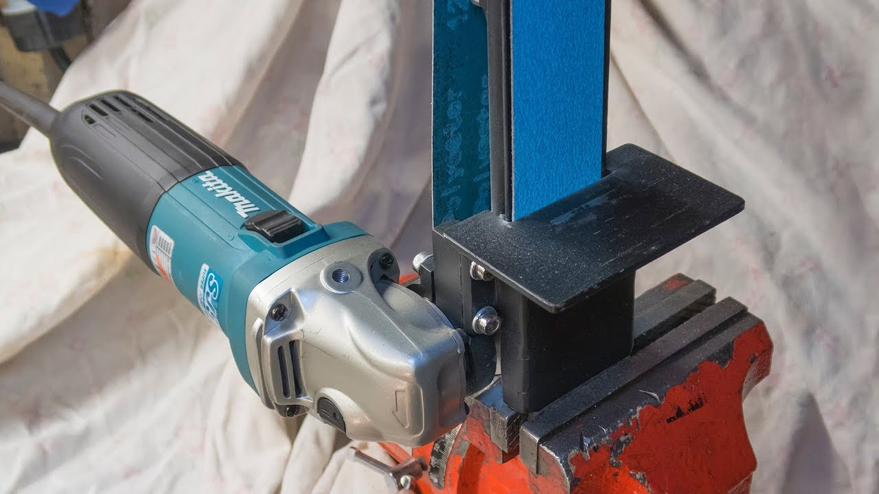 Best ideas about DIY Belt Grinder
. Save or Pin Angle grinder attachment homemade metal grinder belt Now.