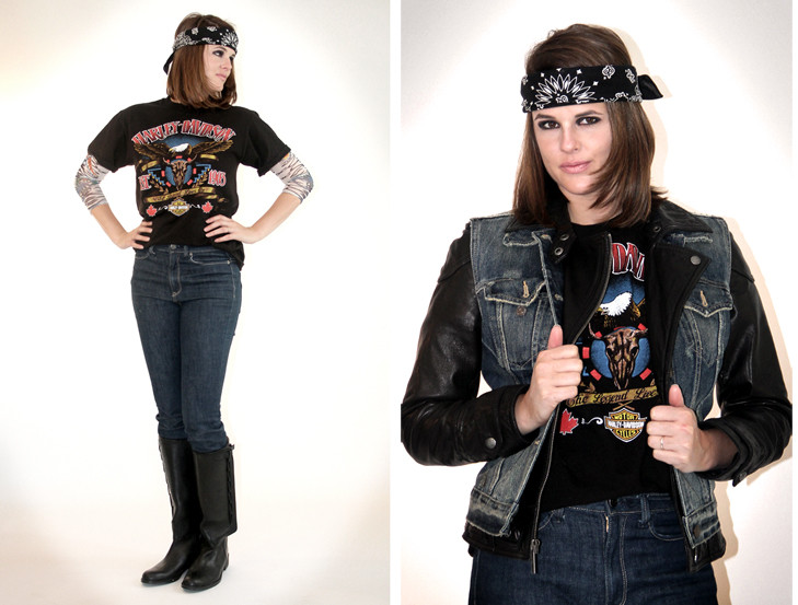 Best ideas about DIY Biker Costume
. Save or Pin Homemade Halloween Biker Babe on What I Wore Now.