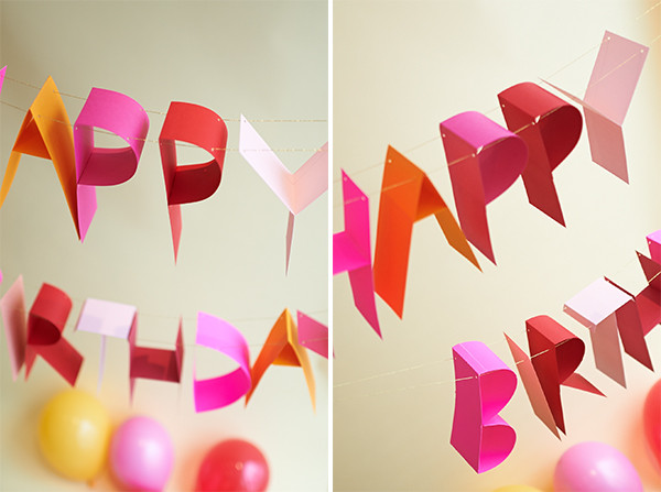 Best ideas about DIY Birthday Banner
. Save or Pin 3D Birthday Banner DIY Now.