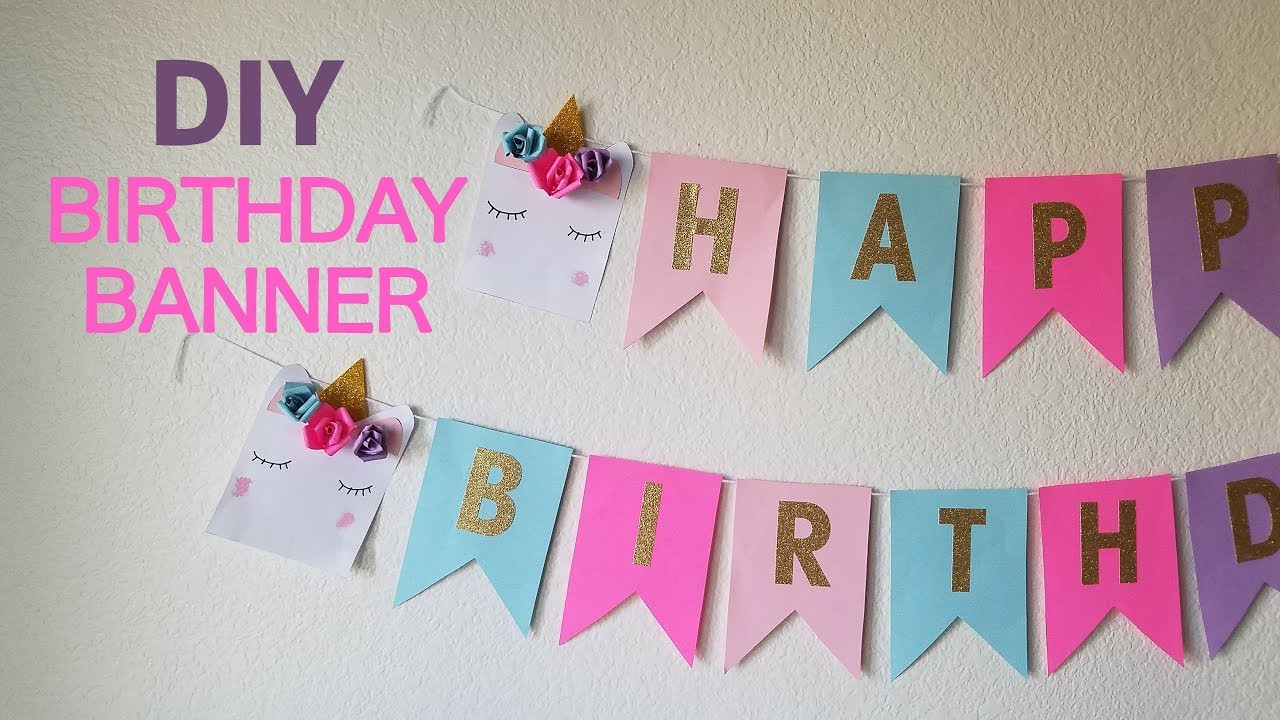 Best ideas about DIY Birthday Banner
. Save or Pin DIY Unicorn Birthday Banner Now.