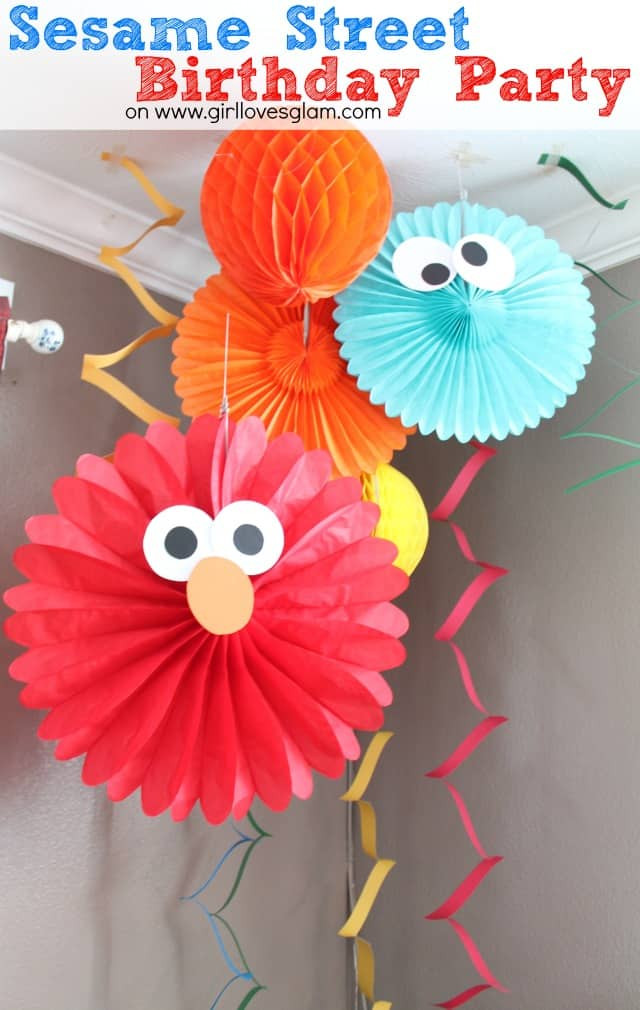Best ideas about DIY Birthday Decorations
. Save or Pin Sesame Street Elmo Birthday Party Girl Loves Glam Now.