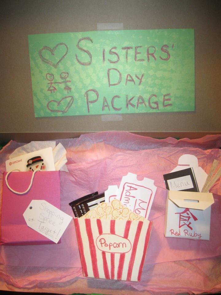 Best ideas about DIY Birthday Gifts For Sisters
. Save or Pin Homemade "Sisters Day Package" as a Christmas present for Now.