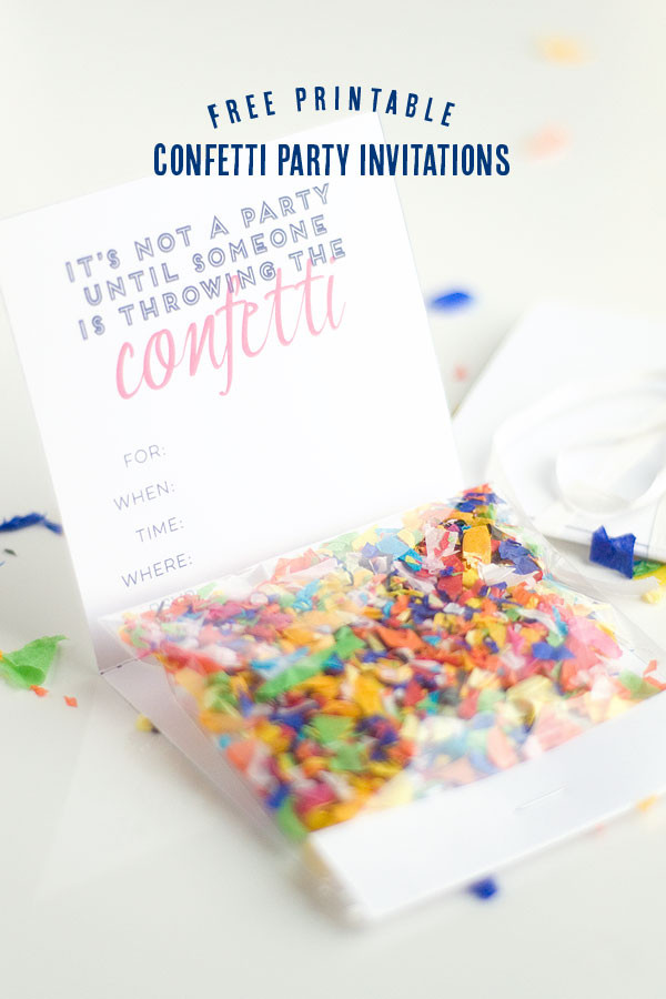 Best ideas about DIY Birthday Invitations
. Save or Pin DIY Confetti Invitation with free printable Now.