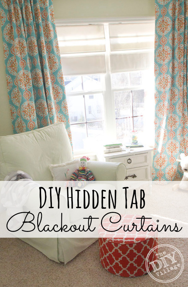 Best ideas about DIY Blackout Shades
. Save or Pin DIY Hidden Tab Curtains with Blackout Fabric The DIY Village Now.