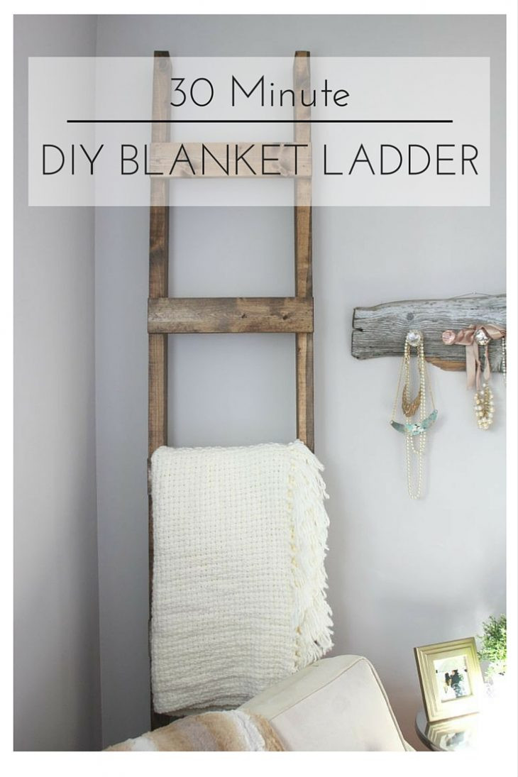 Best ideas about DIY Blanket Ladder
. Save or Pin 30 Minute DIY Blanket Ladder Now.