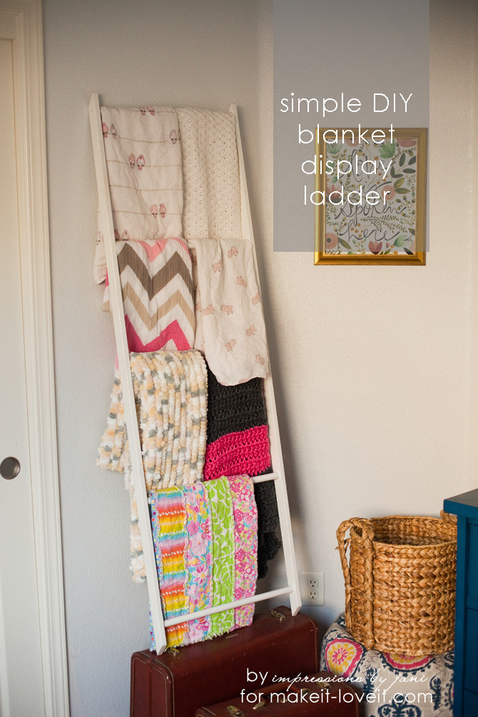 Best ideas about DIY Blanket Storage
. Save or Pin DIY Blanket Storage Display Ladder Now.