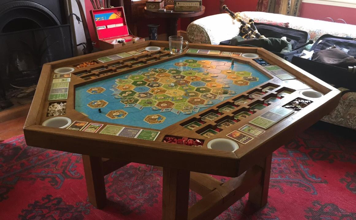 Best ideas about DIY Board Game Table
. Save or Pin This DIY Settlers of Catan gaming table is game room Now.