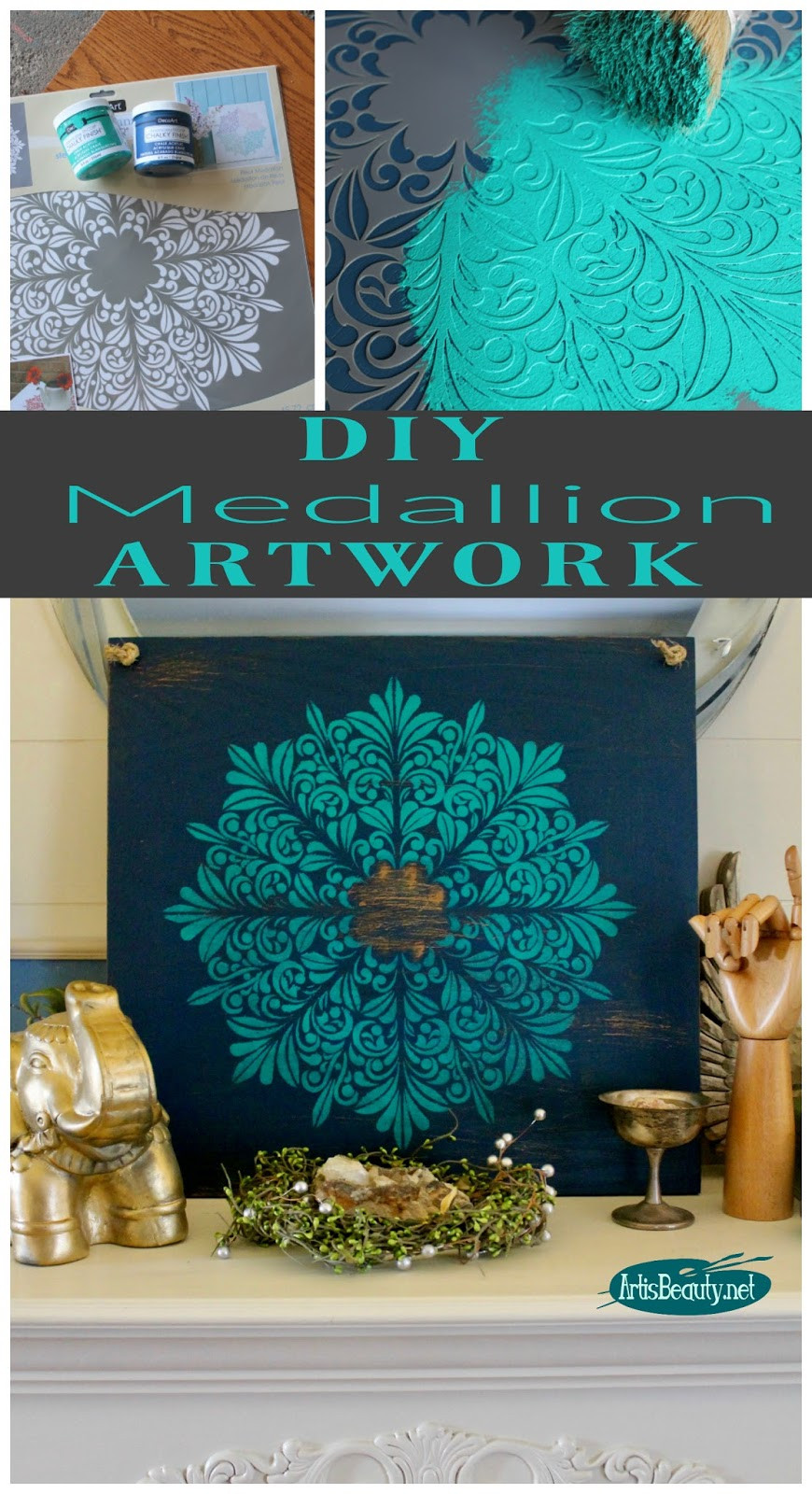 Best ideas about DIY Boho Decor
. Save or Pin ART IS BEAUTY DIY Medallion Wall Art from an Old Shelf Now.
