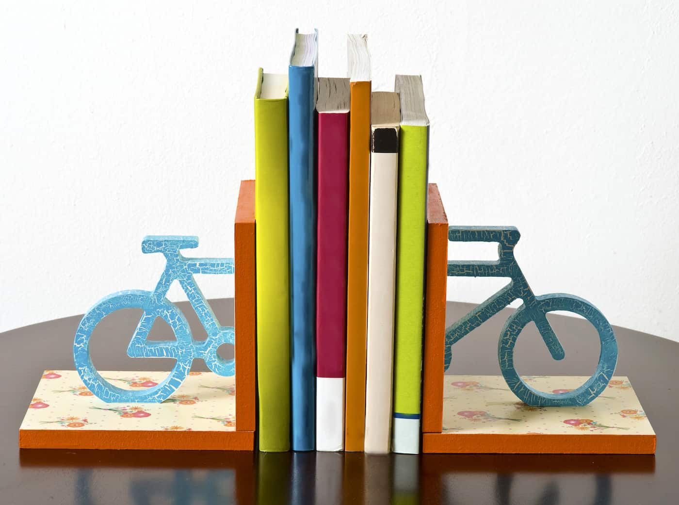 Best ideas about DIY Book Ends
. Save or Pin Crackled floral bicycle DIY bookends Mod Podge Rocks Now.