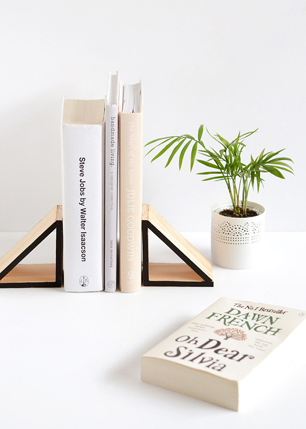 Best ideas about DIY Book Ends
. Save or Pin DIY wood triangle bookends – Make and Tell Now.