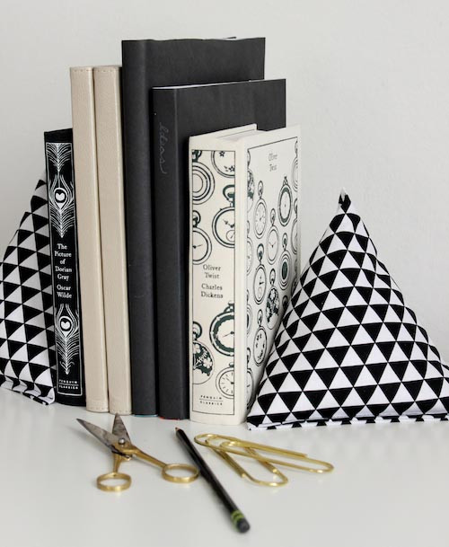 Best ideas about DIY Book Ends
. Save or Pin DIY Project Fabric Pyramid Bookends – Design Sponge Now.
