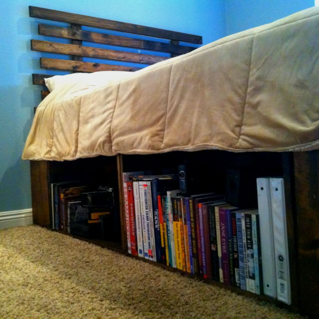 Best ideas about DIY Bookshelf Bed Frame
. Save or Pin DIY bed frame and headboard Using fruit crates for the Now.