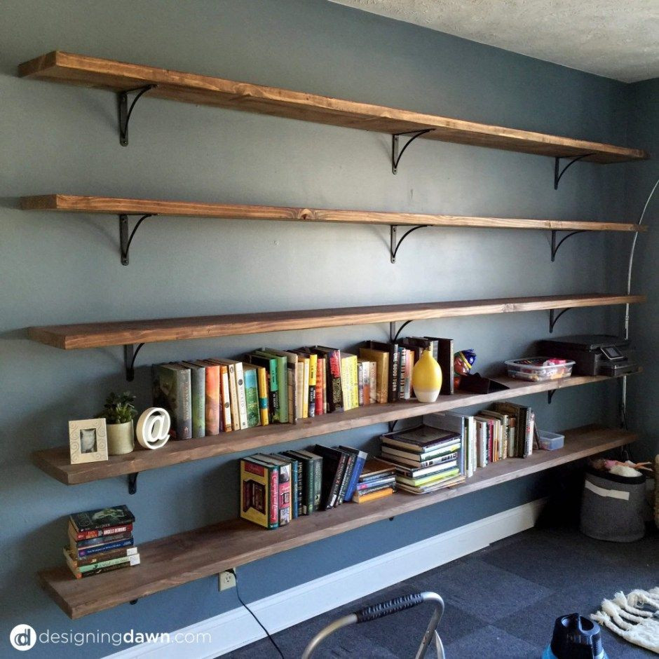 Best ideas about DIY Bookshelf Wall
. Save or Pin Dawn s House DIY Library Shelving 1 Now.