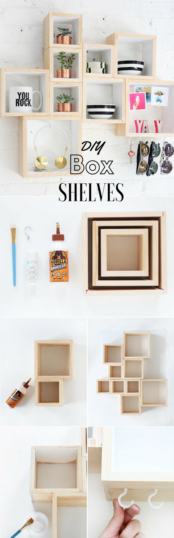 Best ideas about DIY Box Shelves
. Save or Pin Anyone Can Make These 10 Beautiful and Useful DIY Now.