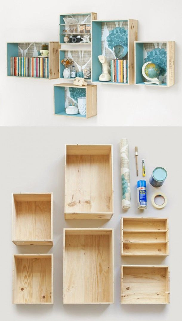 Best ideas about DIY Box Shelves
. Save or Pin DIY wooden box shelves Kelley Now.