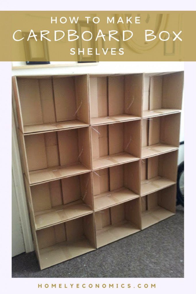 Best ideas about DIY Box Shelves
. Save or Pin How To Make Cardboard Box Shelves • Homely Economics Now.