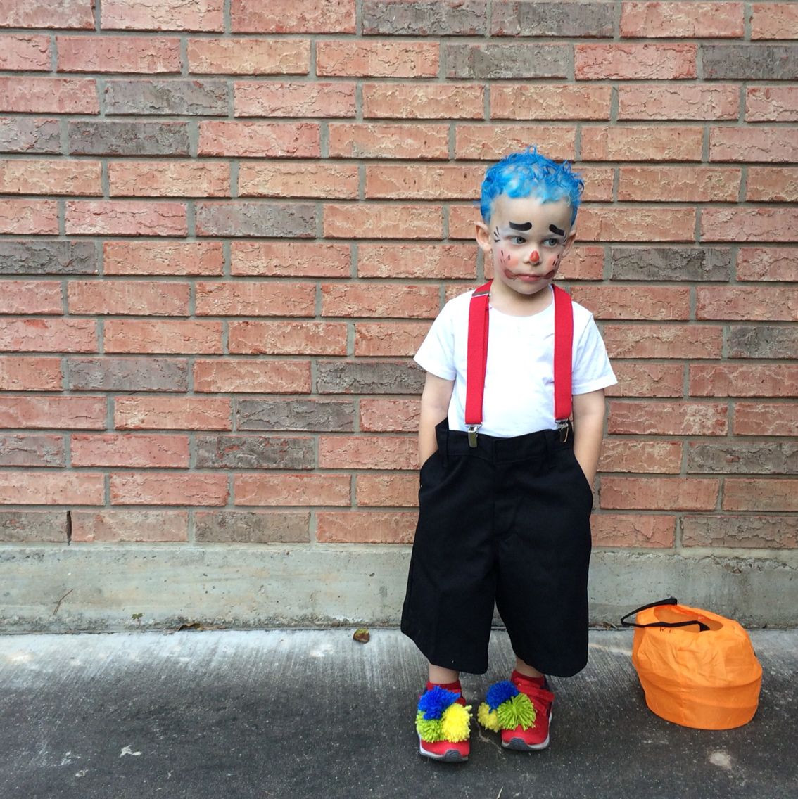 Best ideas about DIY Boy Costumes
. Save or Pin DIY Kids Boy Clown Halloween Costume Yarn Pom poms Now.