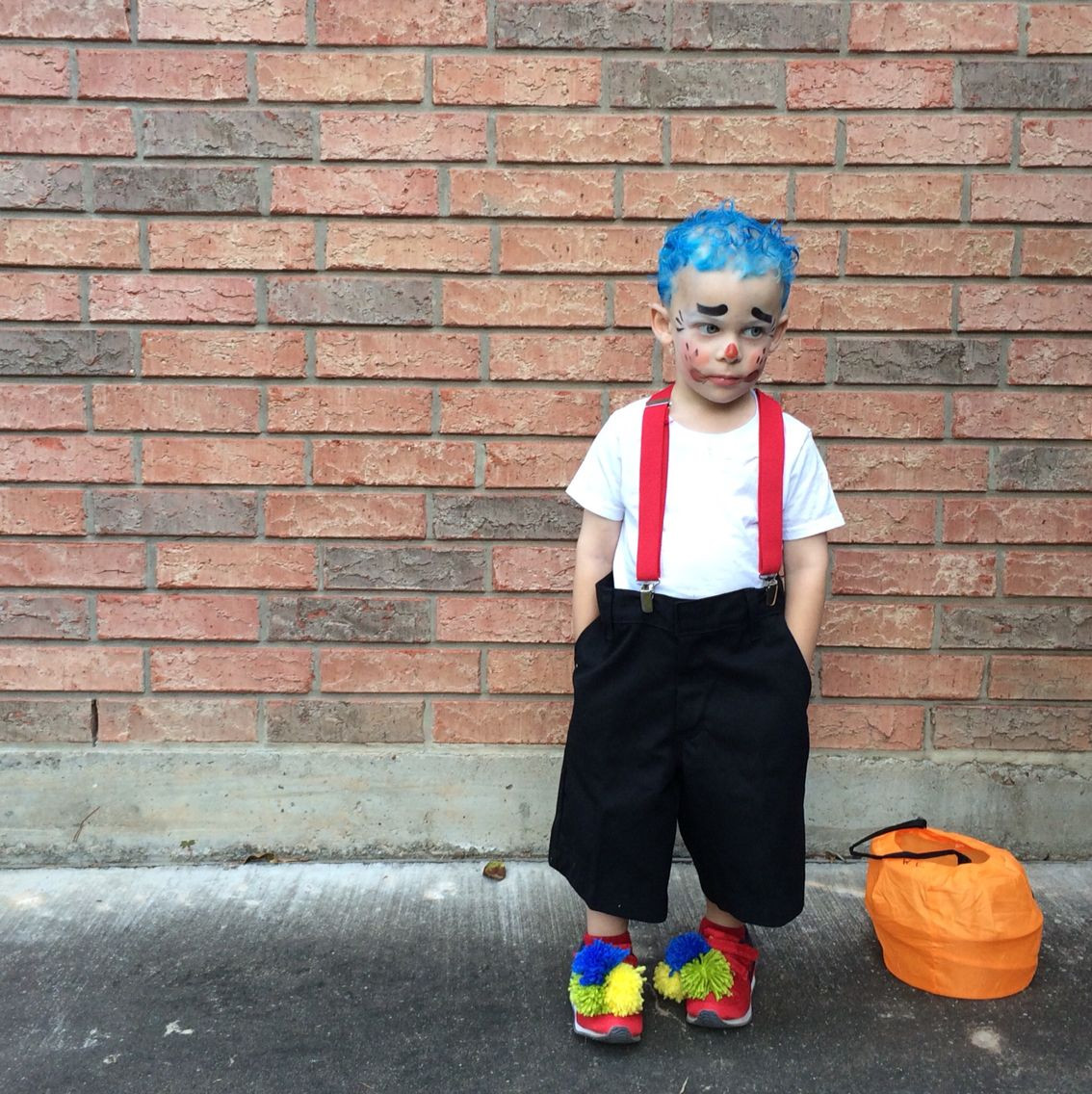 Best ideas about DIY Boys Halloween Costume
. Save or Pin DIY Kids Boy Clown Halloween Costume Yarn Pom poms Now.