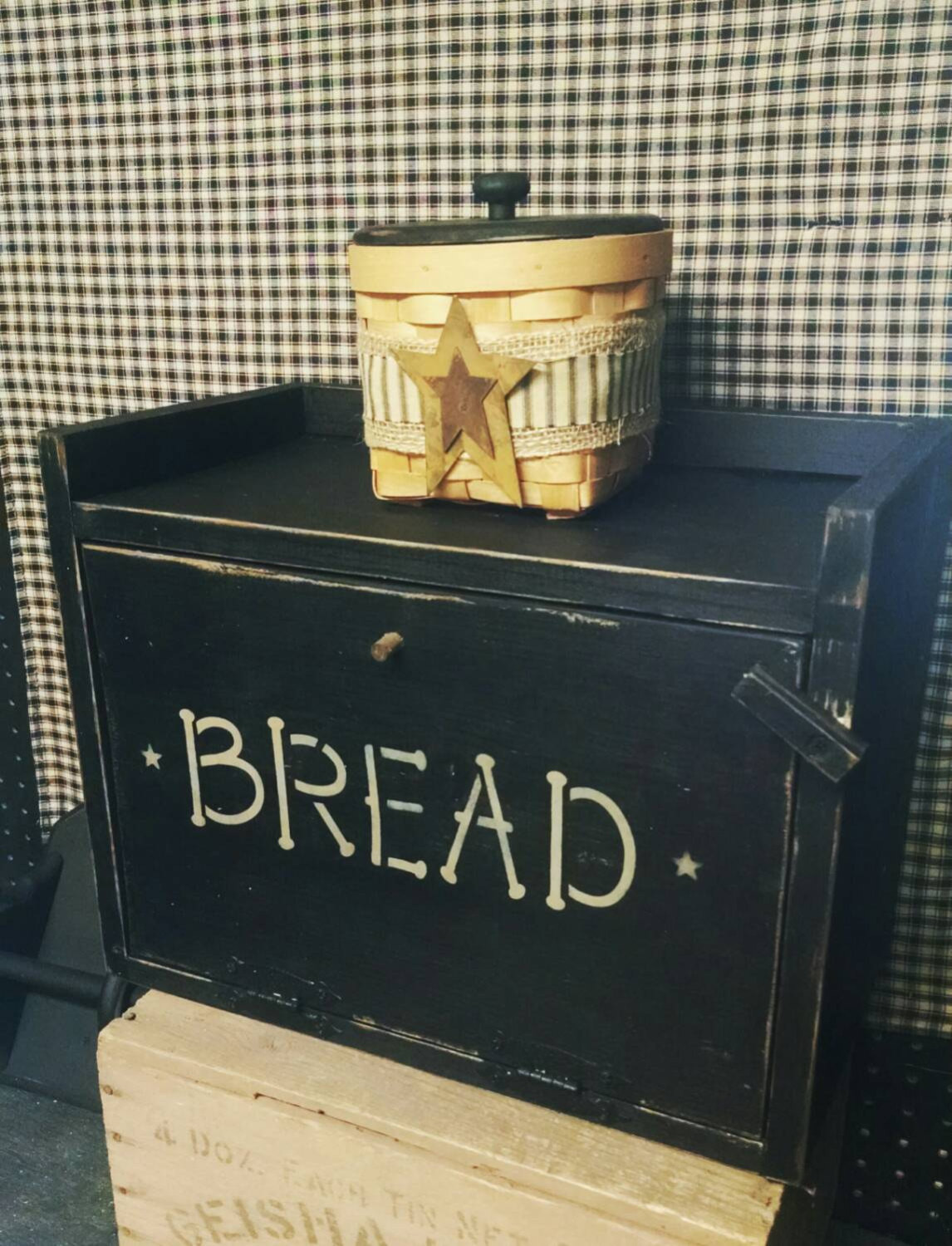 Best ideas about DIY Bread Box
. Save or Pin Primitive Bread Box Handmade Breadbox w shelf Distressed Now.
