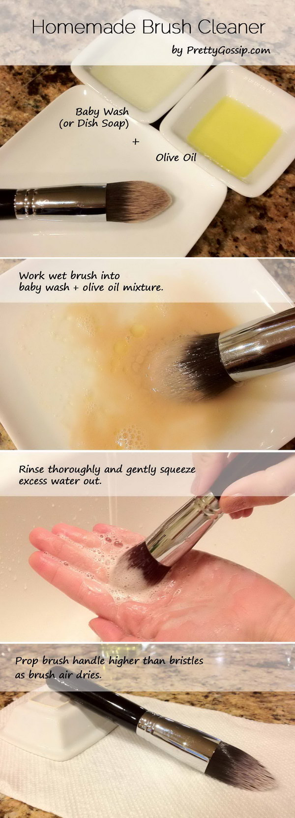 Best ideas about DIY Brush Cleaner
. Save or Pin 15 Creative Makeup Cleaning Ideas & Tutorials Now.