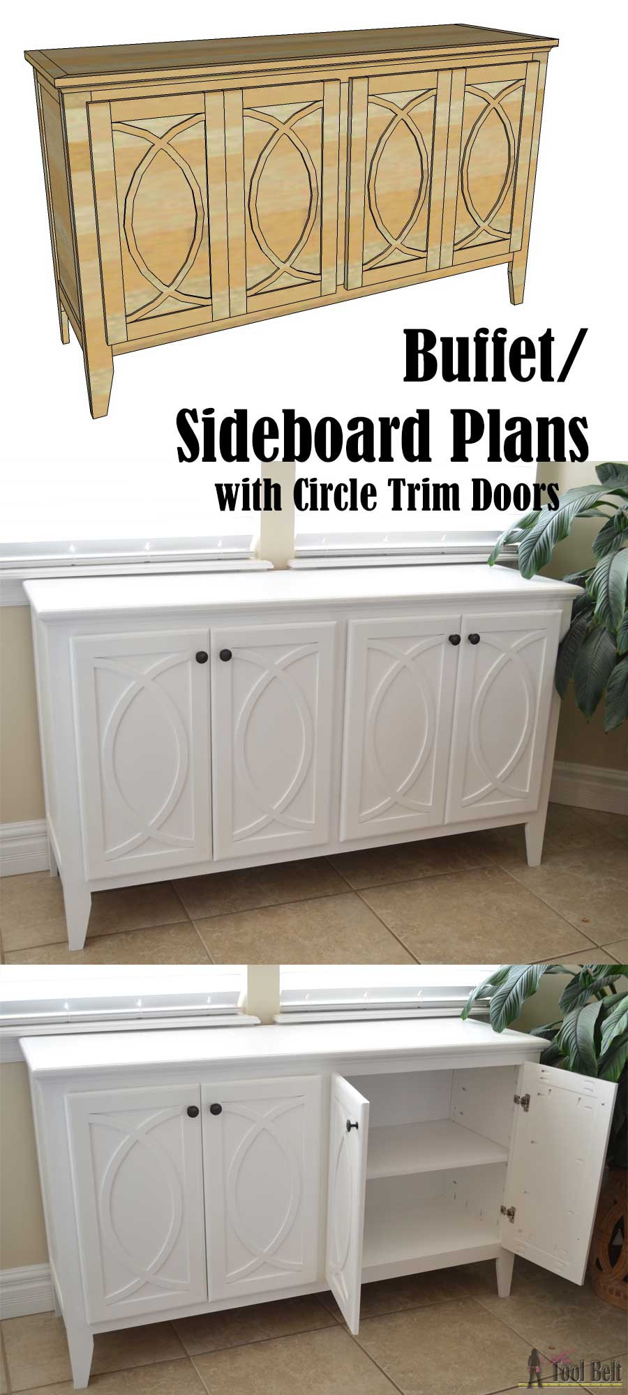 Best ideas about DIY Buffet Cabinet
. Save or Pin DIY Buffet Sideboard with Circle Trim Doors Her Tool Belt Now.