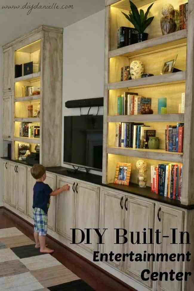 Best ideas about DIY Built In Bookshelves With Cabinet Below
. Save or Pin DIY Built In Entertainment Center Final Reveal DIY Danielle Now.