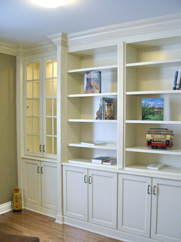 Best ideas about DIY Built In Bookshelves With Cabinet Below
. Save or Pin 48 Built In White Bookcases Living Room White Now.