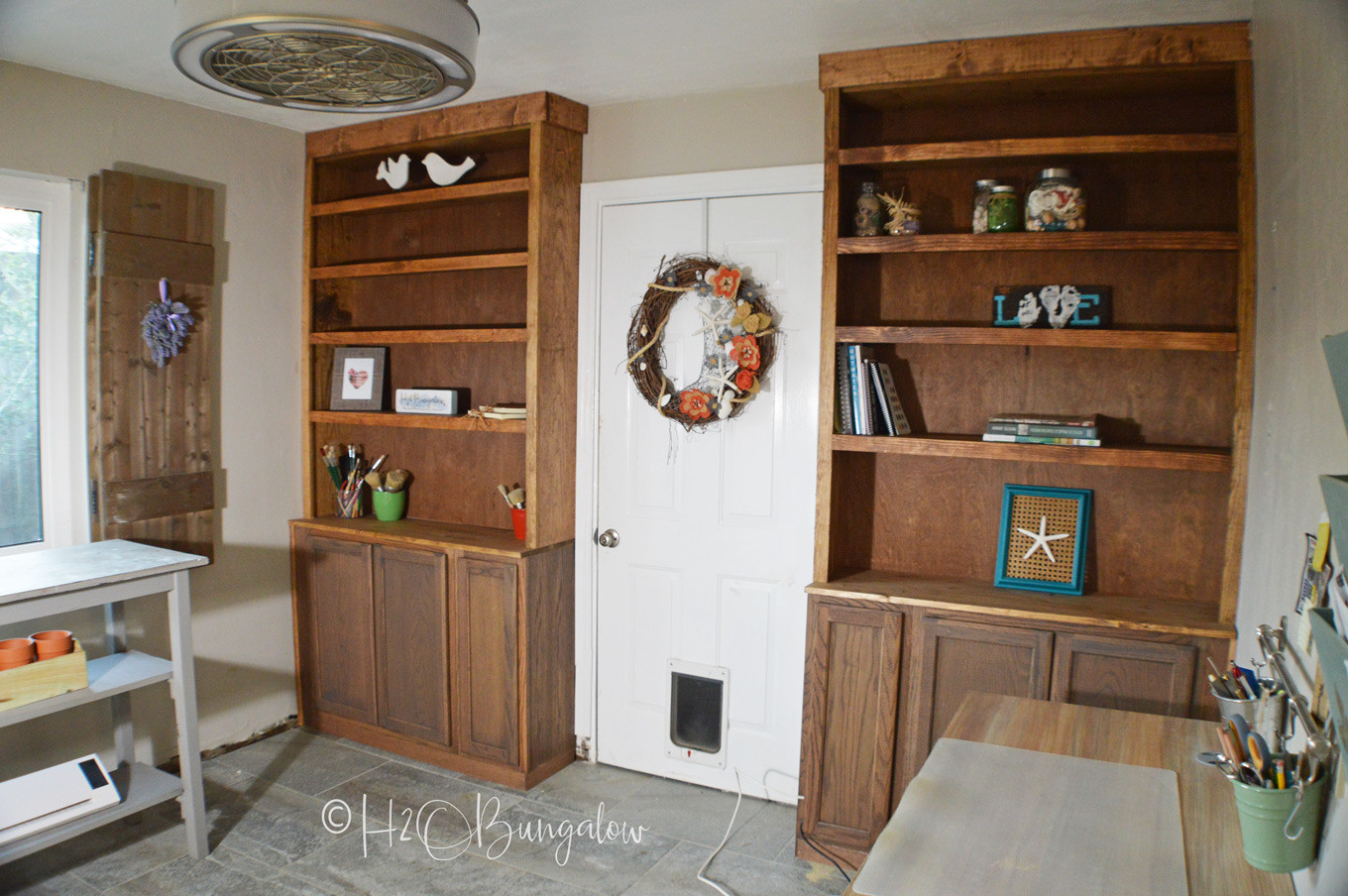 Best ideas about DIY Built In Bookshelves With Cabinet Below
. Save or Pin How to Build Built In Bookcases With Cabinets H20Bungalow Now.