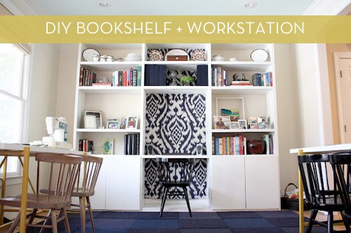 Best ideas about DIY Built In Desk And Bookshelves
. Save or Pin DIY Bookshelf with Built in Desk Curbly Now.