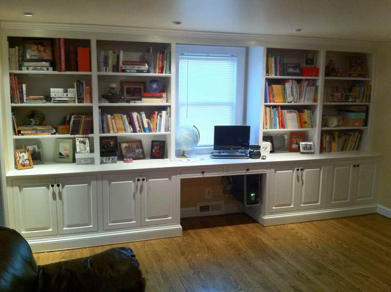 Best ideas about DIY Built In Desk And Bookshelves
. Save or Pin Cabinets & Shelving DIY Built In Bookcase Wall To Wall Now.