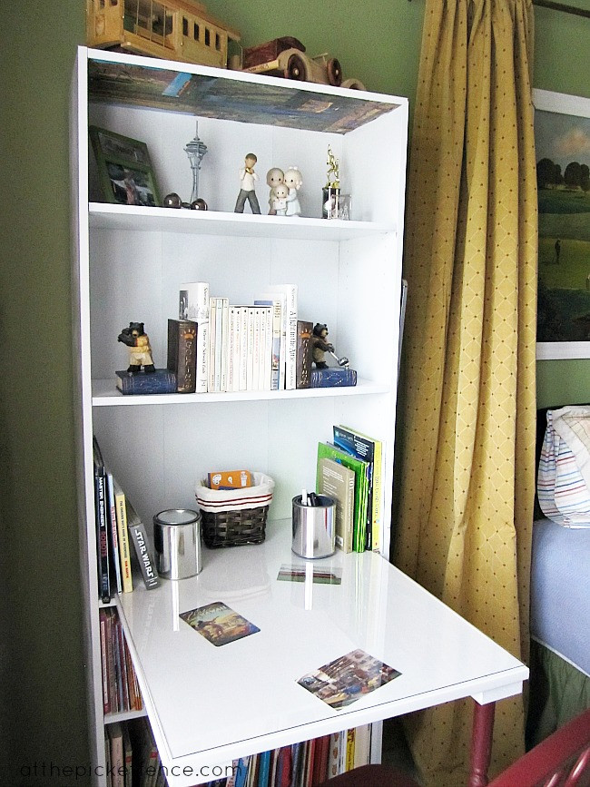 Best ideas about DIY Built In Desk And Bookshelves
. Save or Pin DIY Bookcase Turned Desk At The Picket Fence Now.