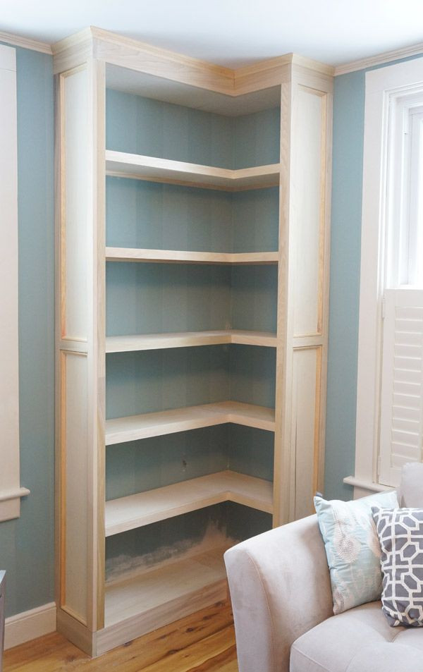 Best ideas about DIY Built In Shelves
. Save or Pin Building A Corner Bookcase WoodWorking Projects & Plans Now.
