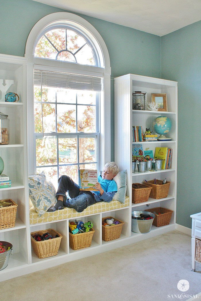 Best ideas about DIY Built In Shelves
. Save or Pin DIY Built in Bookshelves Window Seat Sand and Sisal Now.
