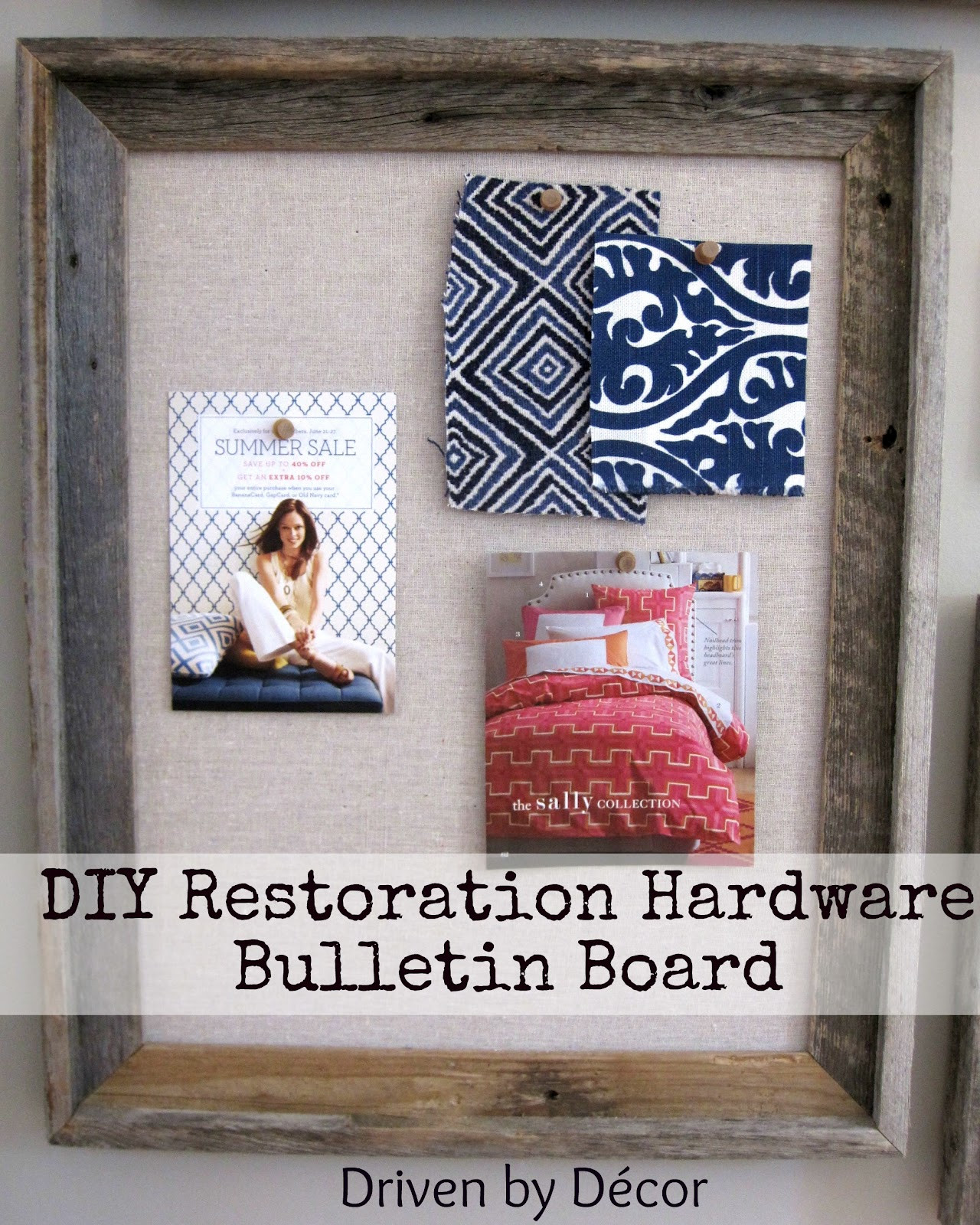 Best ideas about DIY Bulletin Board
. Save or Pin DIY Restoration Hardware Bulletin Board Now.