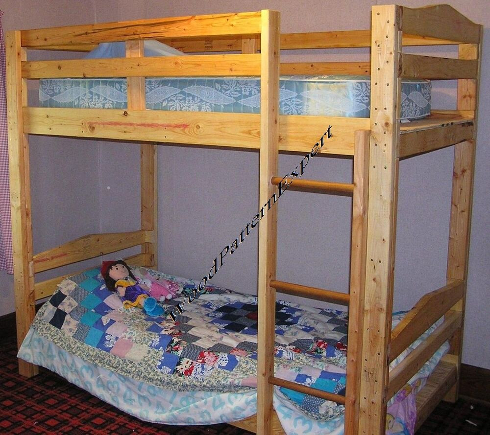 Best ideas about DIY Bunk Beds
. Save or Pin BUNK BED Paper Patterns BUILD KING QUEEN FULL TWIN ADULT Now.