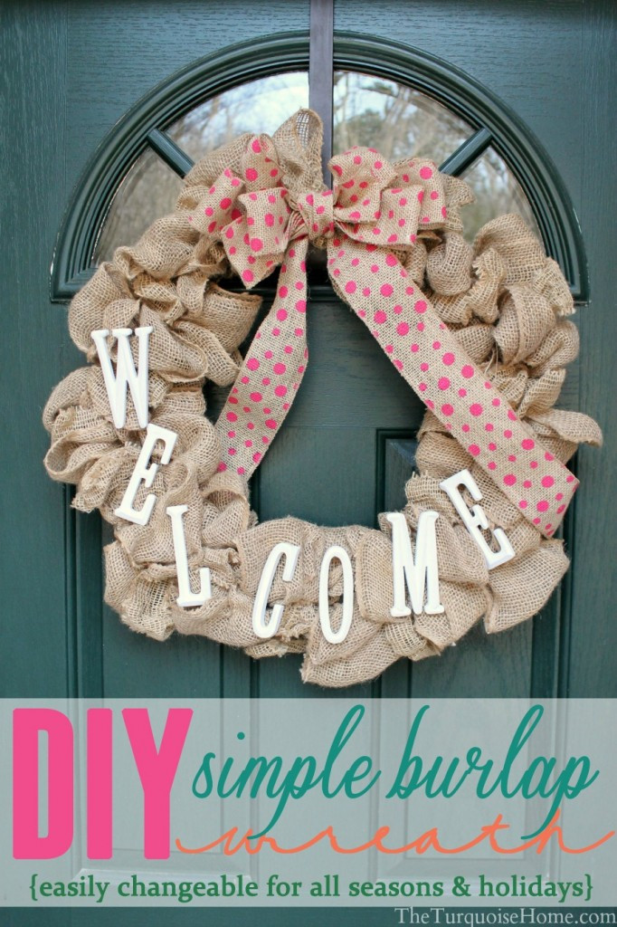 Best ideas about DIY Burlap Wreath
. Save or Pin Simple DIY Burlap Wreath easy to change every season Now.
