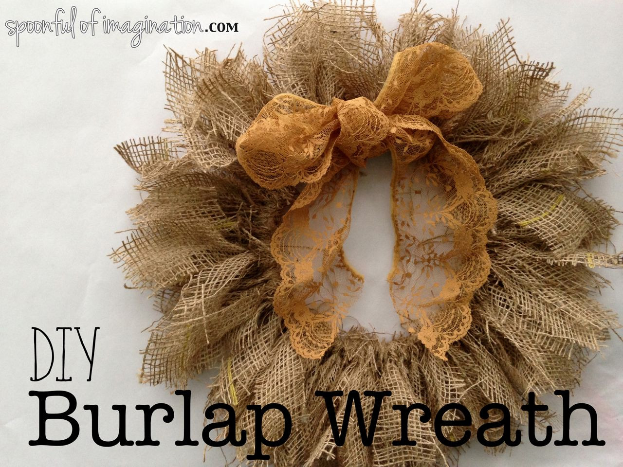 Best ideas about DIY Burlap Wreath
. Save or Pin DIY easy Burlap Wreath Spoonful of Imagination Now.