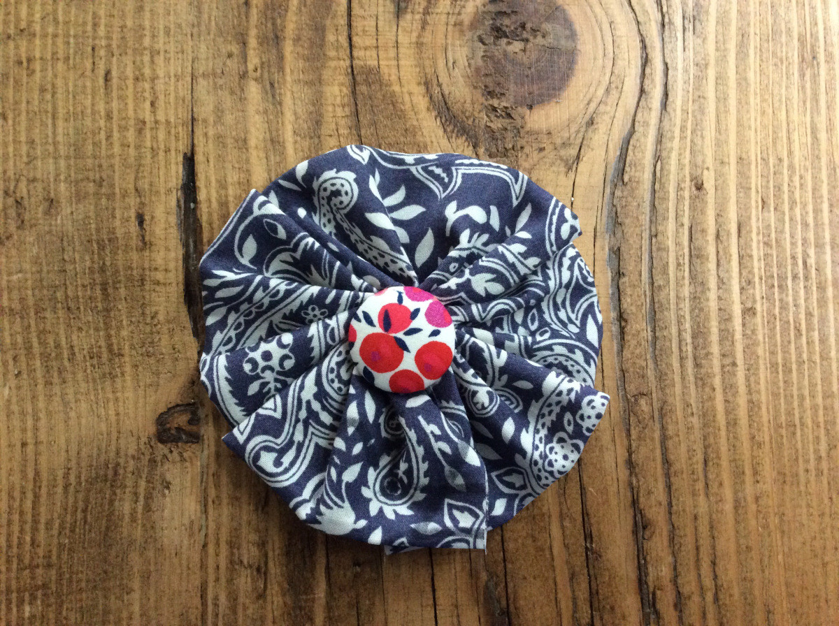Best ideas about DIY Button Pins
. Save or Pin Fabric button rosette DIY brooch Now.