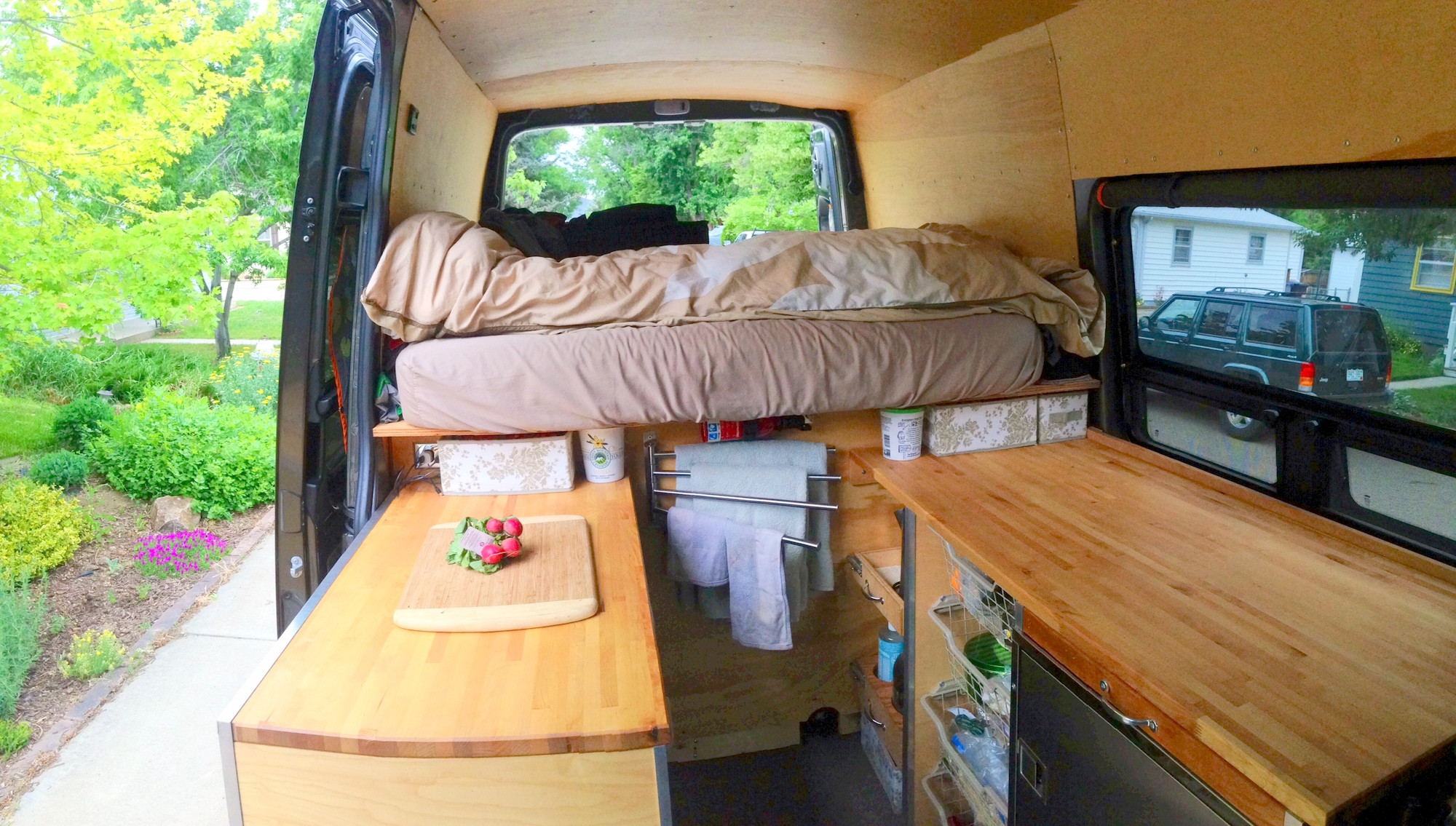 Best ideas about DIY Camper Van
. Save or Pin View sitting in front swivel seat looking back Ikea Now.